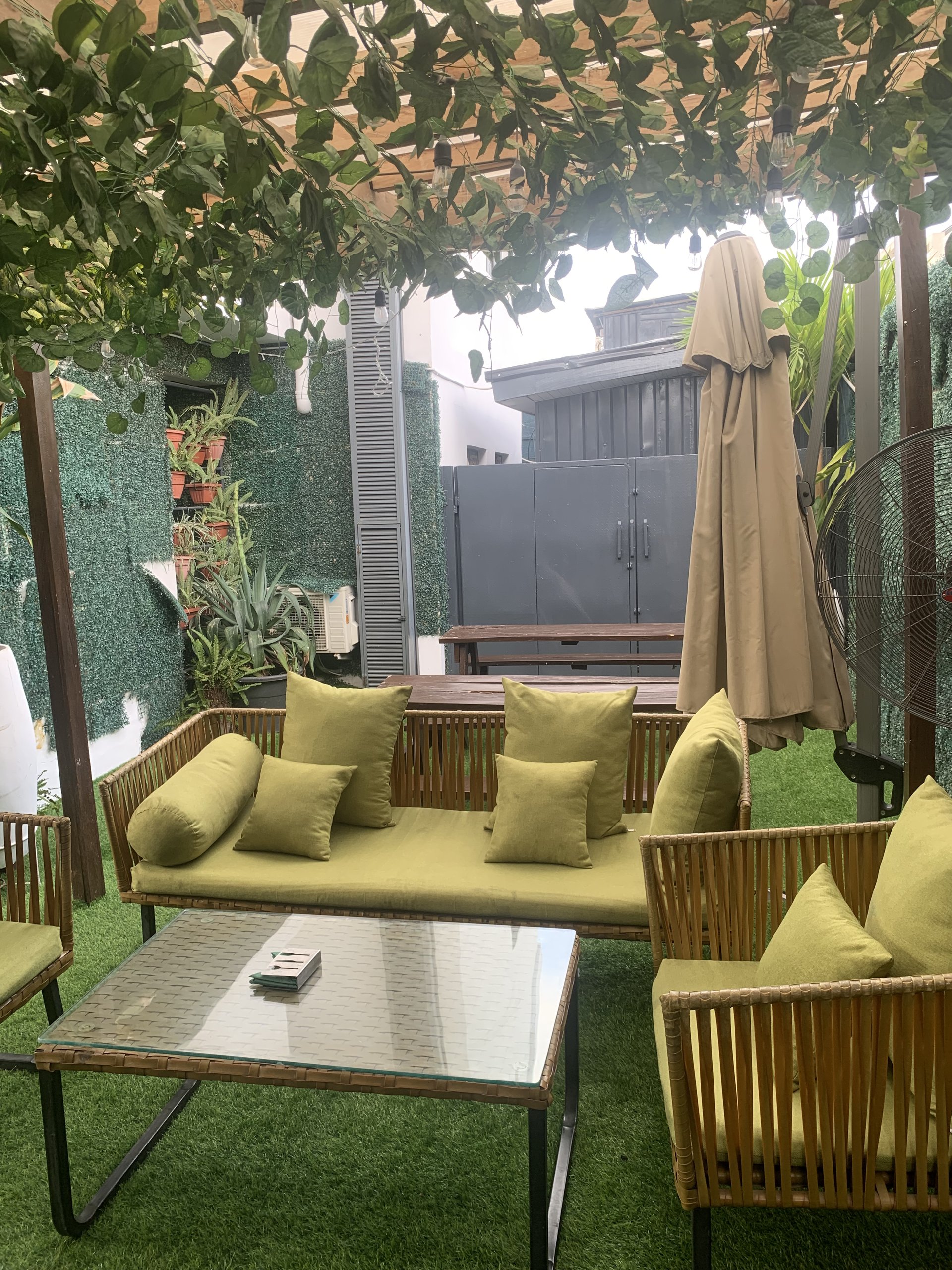 Setting up a session at The Atrium, Ikeja