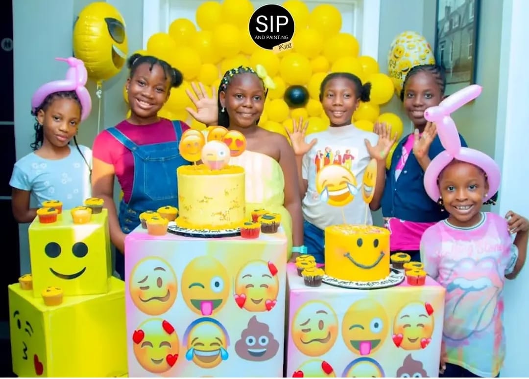 Emoji-themed birthday party at a private home